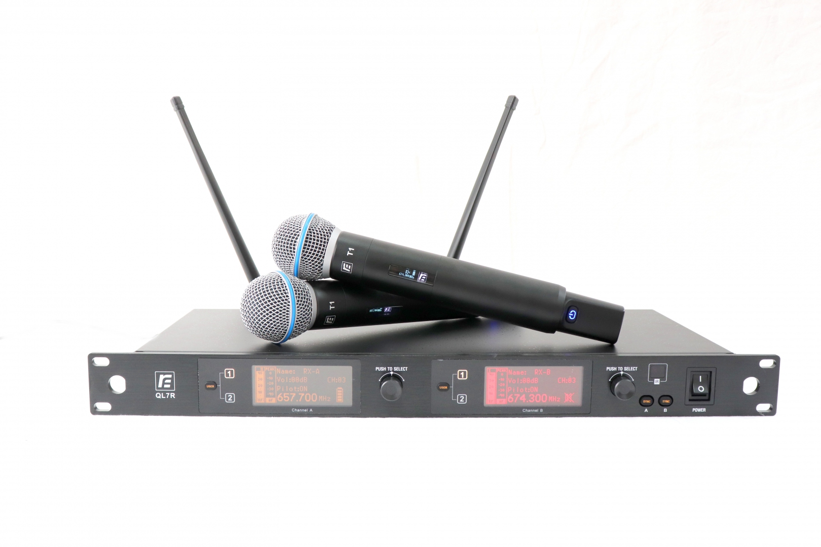 RFIntell QL7R/T1-A 651,800-683,400 МГц 2-канальная радиосистема с 2-мя ручными микрофонами в Кузнецке