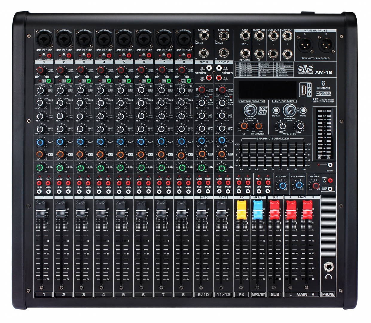 SVS Audiotechnik mixers AM-12 Микшерный пульт аналоговый, 12-канальный в Кузнецке