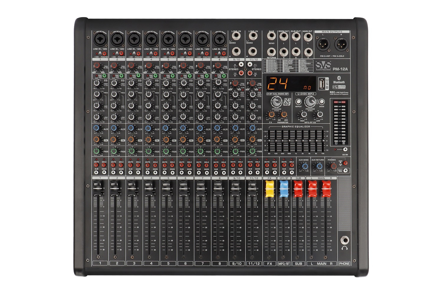 SVS Audiotechnik mixers PM-12A Активный аналоговый микшерный пульт, 12-канальный в Кузнецке